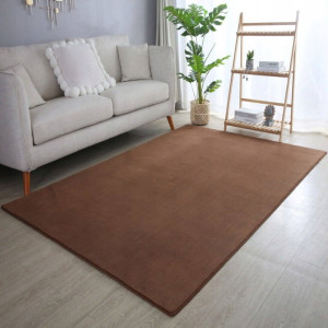 Dywan do salonu 80x250cm,antypoślizgowy miękki brązowy, pluszowe włosie