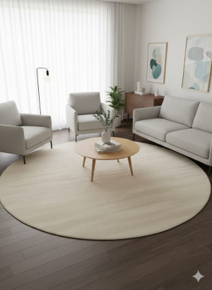 Dywan okrągły GALANT 109UA kremowy – 150cm