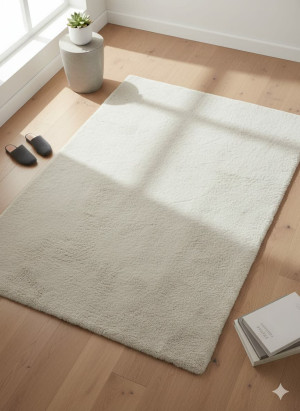 DYWAN SHAGGY KREMOWY SUPER BAMBI LUXURY 160x230 CM