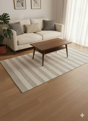 DYWAN JUTOWY PASY SZARO BEZOWE 160X230 CM 8 MM