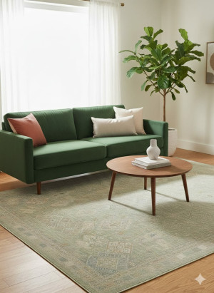 Dywan Napoli Green 240x340 cm klasyczny wzór vintage