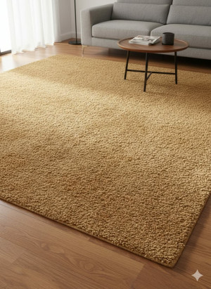 Dywan La Spezia 240x340 cm musztardowy shaggy 3 cm
