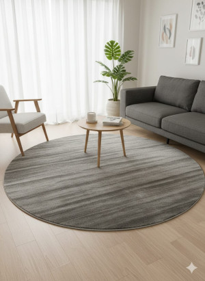 Dywan okrągły 120cm szary Galant Tara Carpet nowoczesny