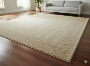 Dywan 250×320 cm – beżowy / kremowy, miękki, antypoślizgowy