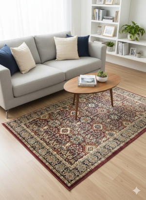 Dywan orientalny GRANADA czerwony 100×160cm | klasyczny wzór
