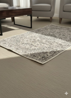 Dywan orientalny GRAMERCY kremowo-beżowy 100×160cm | elegancki klasyczny wzór
