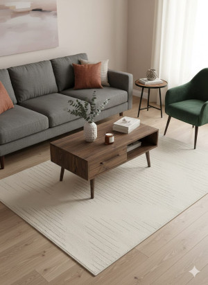 Dywan nowoczesny kremowy 117×160 cm | minimalistyczny elegancki wzór