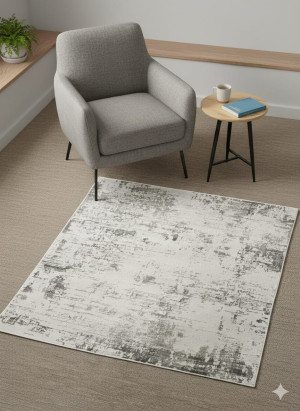 Dywan METIS 100×100 cm – jasnoszary / szary, nowoczesny wzór