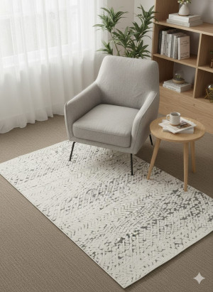 Dywan YAREN CARPET 120×160 cm – biało-szary, nowoczesny wzór