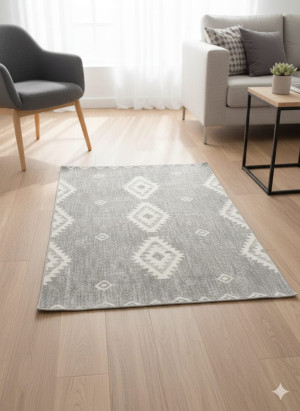 Dywan YAREN CARPET LUCIA 120×160 cm – szaro-kremowy, styl skandynawski