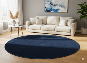 Dywan okrągły granatowy nowoczesny GalaNT 150 cm