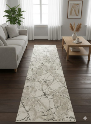 Chodnik marmurowy beżowo-kremowy 80x250 cm – elegancki wzór kamienia, premium design