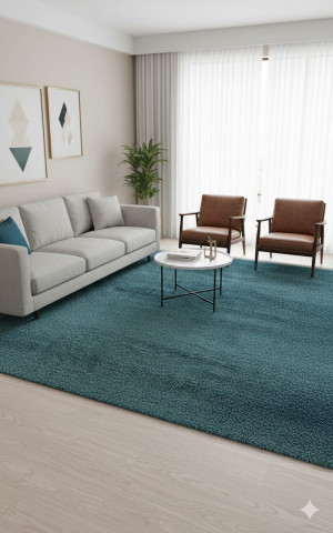 Dywan 200x290 cm turkusowy – miękki shaggy, nowoczesny styl Salerno Astra