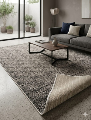 Dywan nowoczesny beżowo-kremowy 240x330 cm – styl loft / abstrakcja