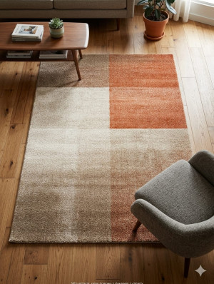 Dywan nowoczesny OLIVO 130x190 cm – beż / krem / rudy (rust)