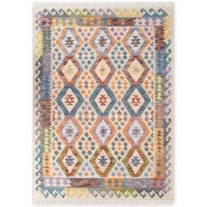 DYWAN dwustronny z wełny 160x230cm,Hanse Home Kamal Oasis, tkany ręcznie wzór etniczny