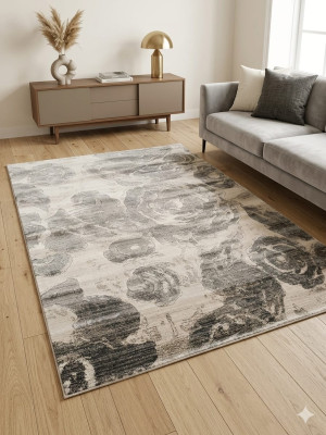 Dywan nowoczesny SETA PLATINUM D321A – kremowo-szary 160x230 cm