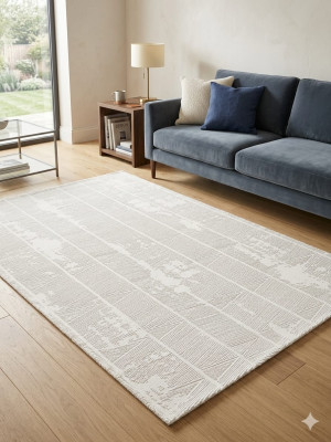 Dywan nowoczesny SETA PLATINUM D544A – kremowy 160x230 cm