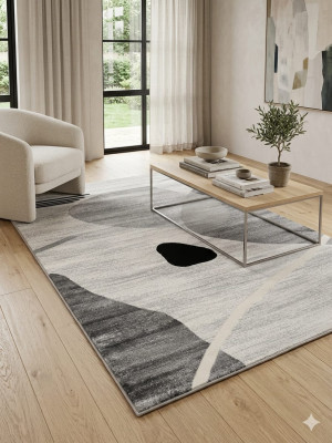 Dywan nowoczesny SETA VIERA LOW D685A – kremowo-szary 160x230 cm
