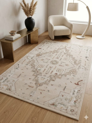 Dywan beżowy 160x230 cm klasyczny vintage orientalny miękki EXCLUSIVE SETA hali
