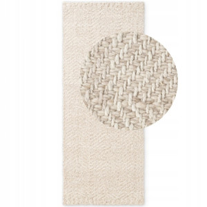 DYWAN wełniany do salonu 80x200cm w kolorze kremowym,Elle Decoration Majoli