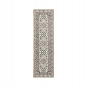 Chodnik na korytarz, przedpokój 80x250cm-Hanse Home MIRKAN, tradycyjny-klasyczny z krótkim miękkim włosem, szaro różowo kremowy