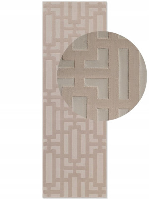 CHODNIK do korytarza 80x240cm, ELLE DECORATION Perles , kolor beżowy