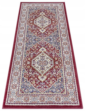 Chodnik tradycyjny na korytarz, przedpokój 80x240cm, Hanse Home Luxor ,klasyczny wzór czerwono kremowy