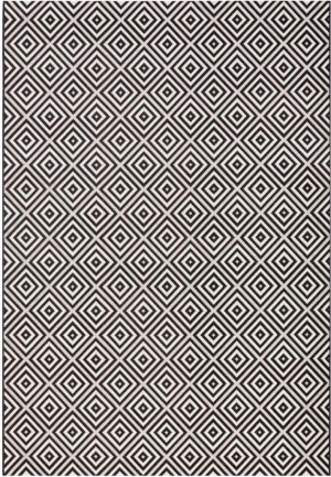 Dywan na taras 140x200cm-Northrugs MEADOW ,kremowo czarny dywan zewnętrzno-wewnętrzny, płasko tkany typu sizal