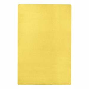 Dywan jednokolorowy do salonu 133x195cm-Hanse Home FANCY z krótkim miękkim włosem, żółty kolor
