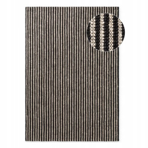 DYWAN naturalny z juty ELLE DECORATION HARVEST EBONY 160x230cm w kolorze czarno kremowym z , tkany ręcznie