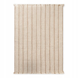 DYWAN naturalny z juty ELLE DECORATION HARVEST SIERRA 160x230cm w kolorze kremowo beżowym z frędzlami, tkany ręcznie