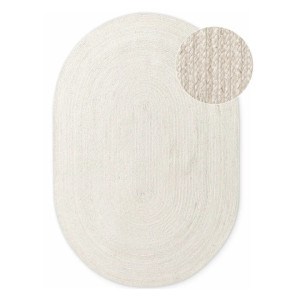 DYWAN owalny ,naturalny z juty HANSE HOME Braided 160x230cm w kolorze kremowym