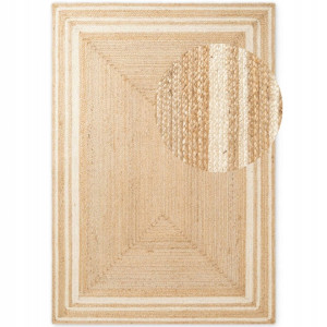 DYWAN naturalny z juty HANSE HOME LOOMA 80x150cm w kolorze beżowo kremowym,dwustronny tkany ręcznie