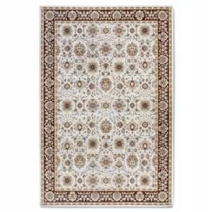 DYWAN do salonu 160x235cm , Villeroy&Boch Nicolas,kremowo czerwony wzór w tradycyjny , płasko tkany, zewnętrzno-wewnętrzny