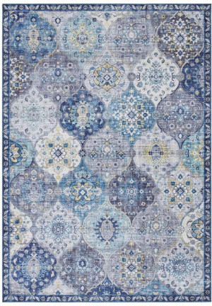 Dywan orientalny do salonu 160x230cm, Elle Decor Kashmir Ghom niebieski
