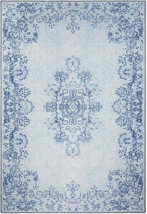 Dywan do salonu, orientalny niebieski 200x290 cm