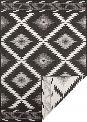 Dywan na taras Malibu czarny dwustronny 200x290