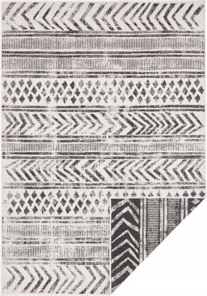 Dywan boho na taras,czarno kremowy, BOUGARI Biri dwustronny 200x290