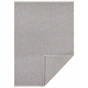 Dywan na taras Ivy, szary dwustronny 200x290 cm