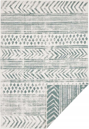 Dywan na taras boho kremowy zielony BOUGARI BIRI 120x170 cm