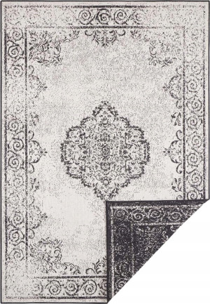 Dywan na taras kremowy czarny Cebu 160x230 cm