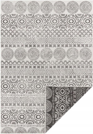 Dywan na taras kremowy czarny Twin 160x230 cm