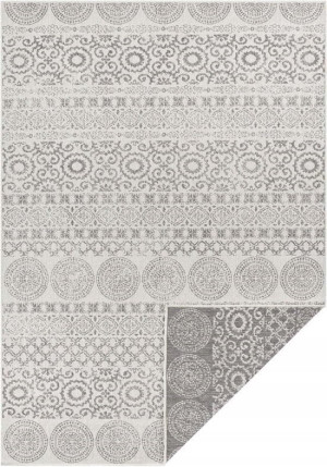 Dywan na taras kremowy szary Ornament 160x230 cm
