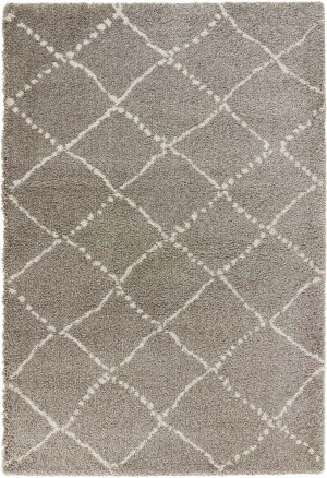 Beżowy dywan Shaggy, ciemny taupe 80x150 cm