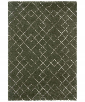 Zielony dywan shaggy do salonu, Archer 160x230 cm