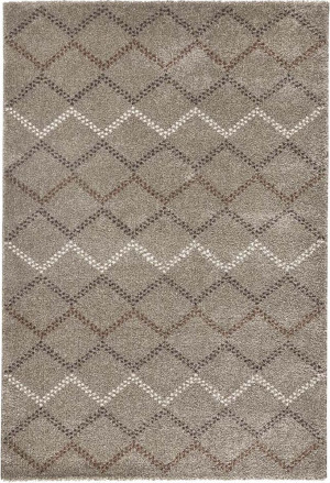 Beżowy dywan shaggy do salonu, taupe MINT RUGS ETERNAL 160x230 cm