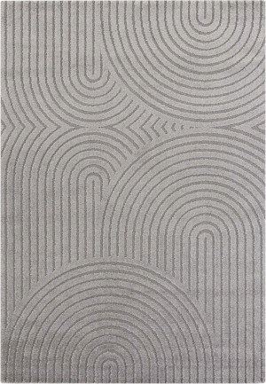 Dywan pluszowy do salonu 160x235cm-Elle DECORATION PANGLAO,szary nowoczesny wzór