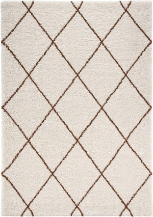 Kremowo brązowy dywan Shaggy Boho Mint Rugs Feel 160x230cm