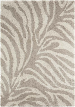 Beżowo szary gruby dywan Shaggy,wzór zebra Mint rugs Desert 80x150cm